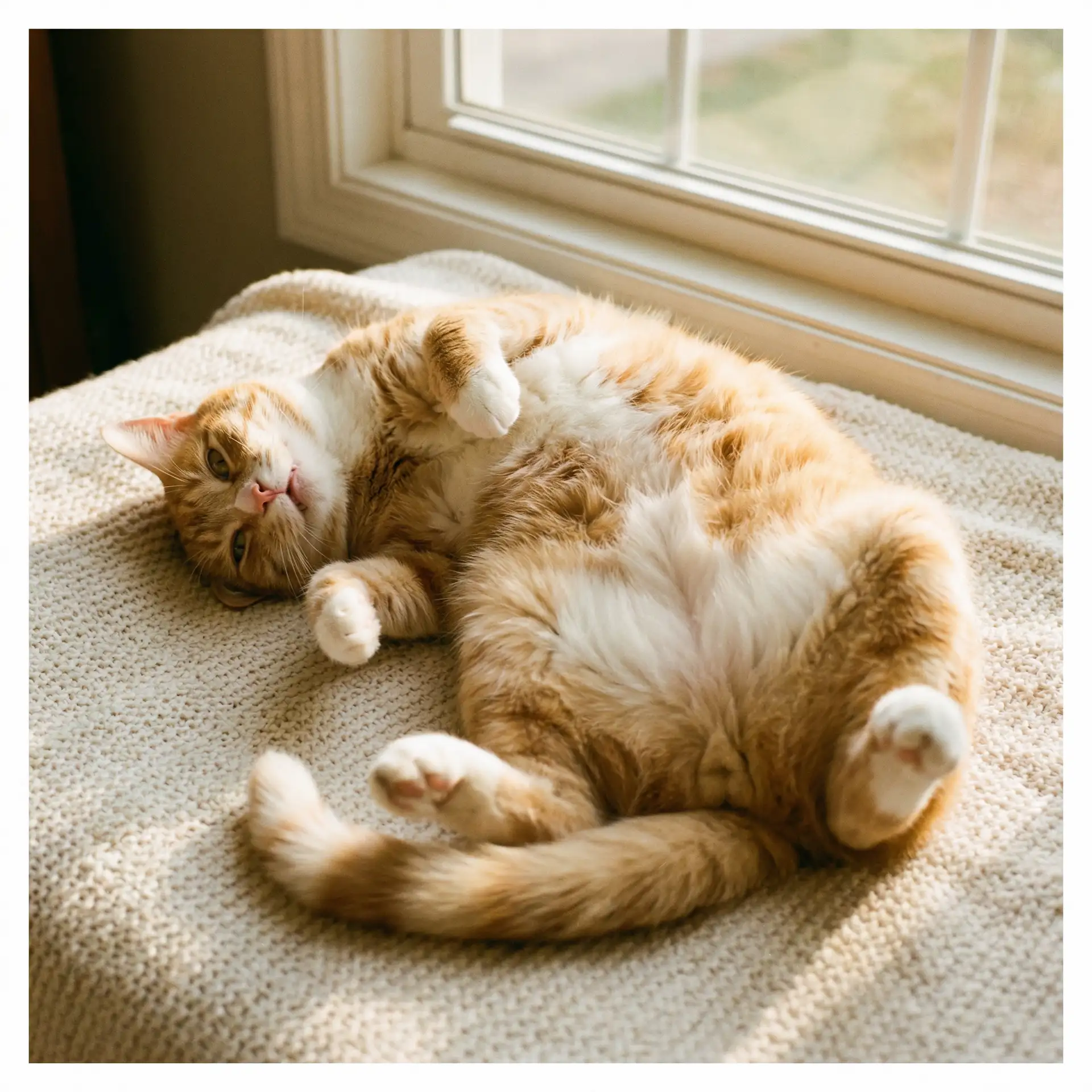 猫咪仰躺露出肚皮 - 导航秘密入口研究所